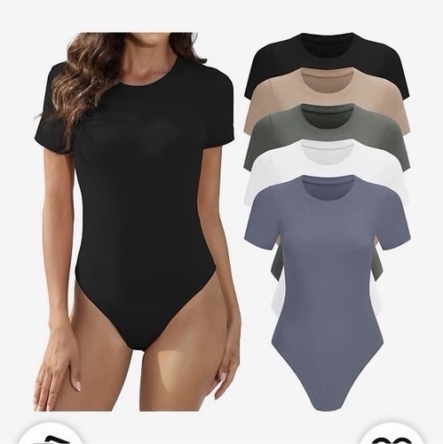 Women crew neck bodysuit - neck,